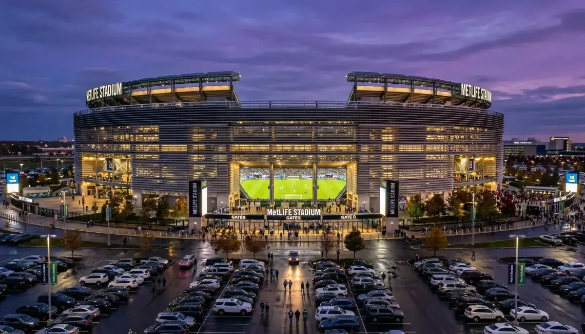 MetLife Stadium i Nua-Eabhrac NJ ionad craobhchluiche Chom an Domhain 2026